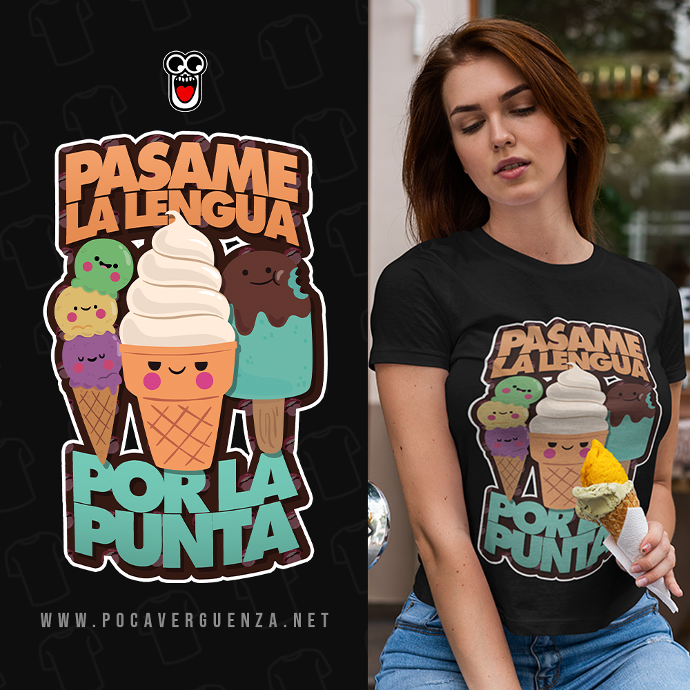 Pasame La Lengua Por Punta pocaverguenza Camisetas