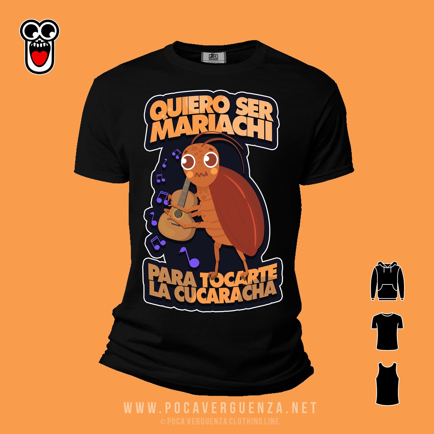 Quiero Ser Mariachi Para Tocarte La Cucaracha pocaverguenza Camisetas