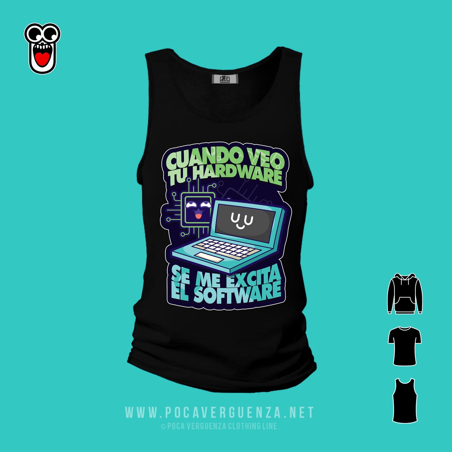 Cuando Veo Tu Hardware Se Excita El Software pocaverguenza Camisetas